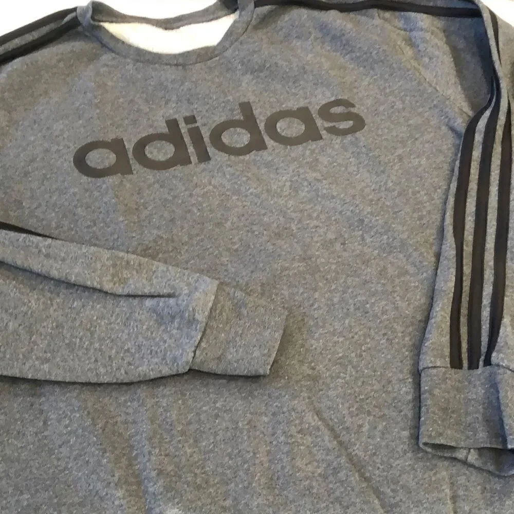 Adidas Sweatshirt 3 Stripe Arms Sz. L